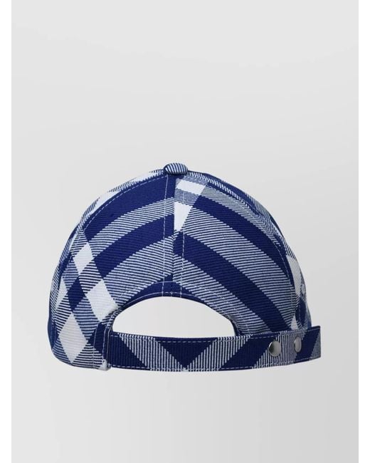 Burberry Blue Check Baseball Cap