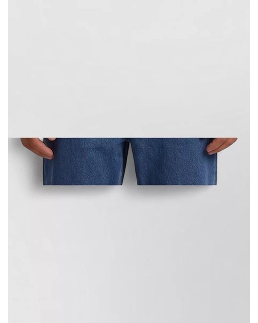 Loewe Blue Cotton Logo Embroidered Short Sleeve T-Shirt for men