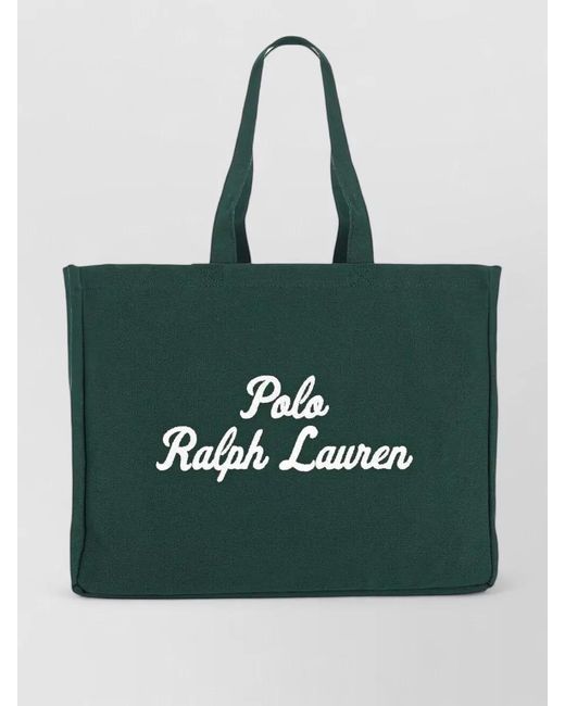 Polo Ralph Lauren Green Large Shoulder Bag Dual Handles Design for men