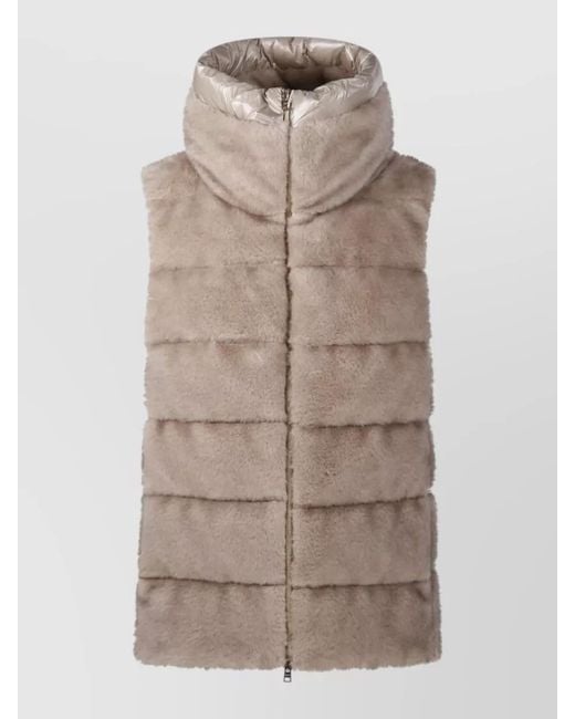 Herno Natural Faux Fur Waistcoat