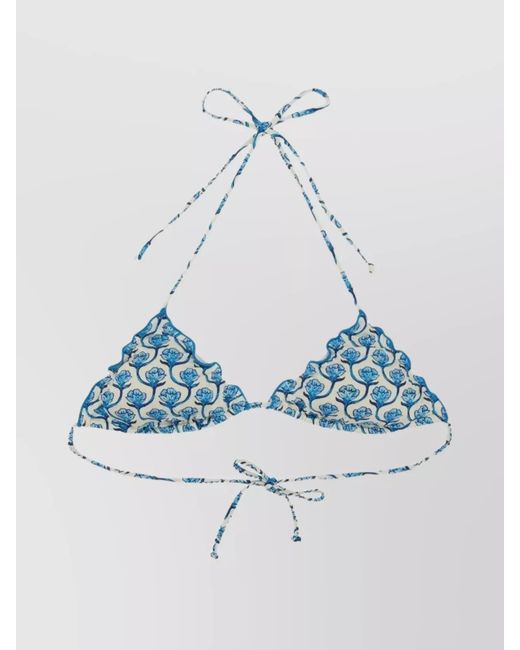 Mc2 Saint Barth Blue Sagittarius Bikini Top