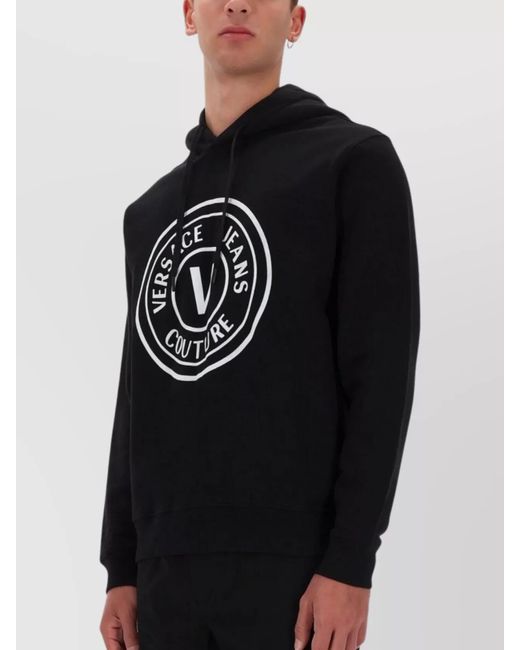 Versace Jeans Couture Black Logo Hoodie for men