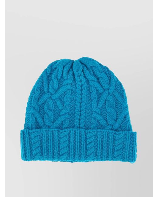 Aspesi Blue Wool Beanie
