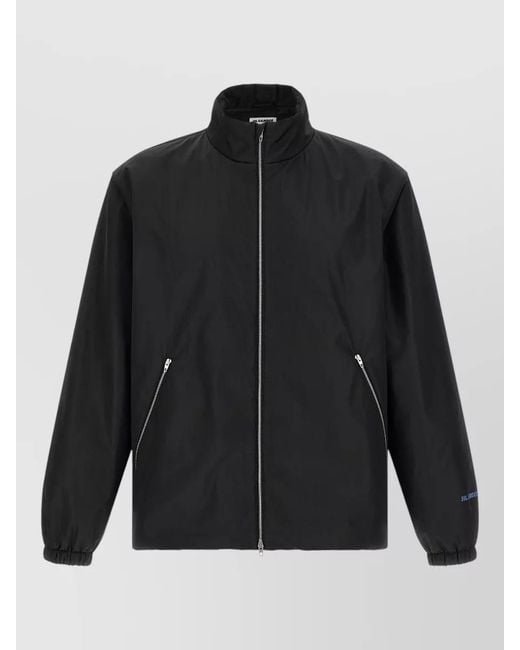 Jil Sander Black 145 High Collar Blouson Elastic Cuffs for men