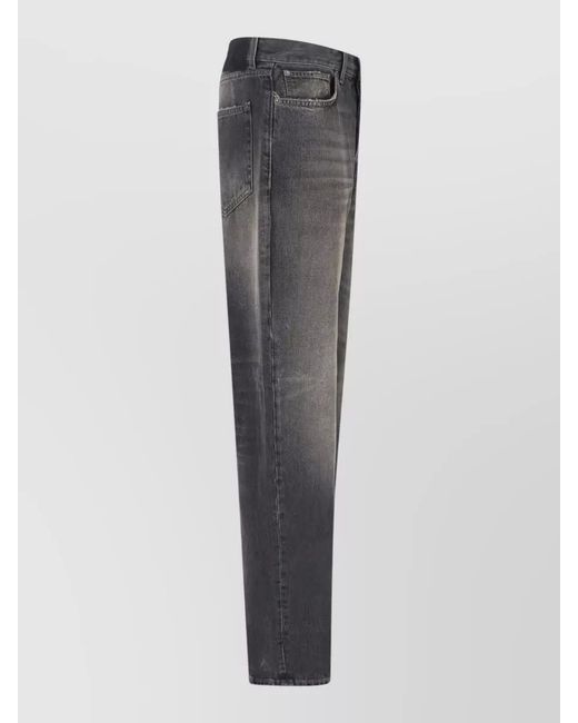 Haikure Gray Straight Leg Jeans Belt Loops Five Pockets for men