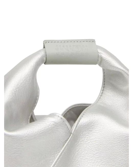 MM6 by Maison Margiela Gray Japanese Leather Bucket Shoulder Bag