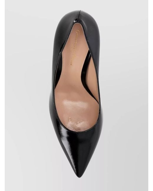 Gianvito Rossi Black 85 Patent Leather Stiletto Pumps
