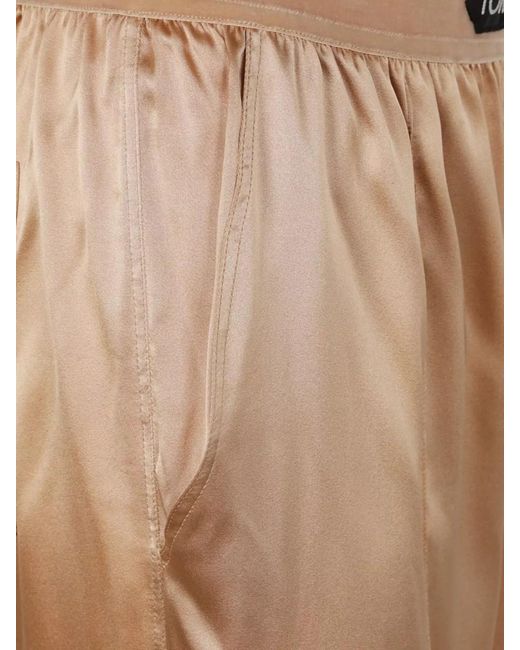 Tom Ford Natural Silk Straight-Leg Trousers