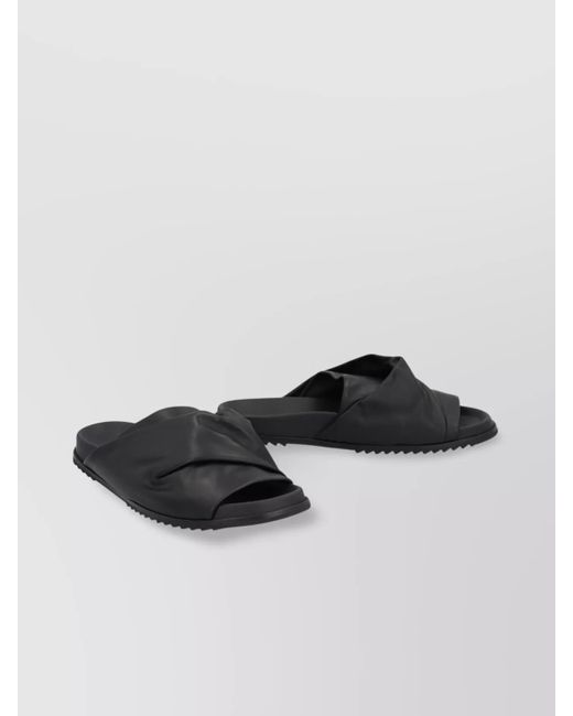 【Rick Owens】ゲスレザースライド Rick Owens Leather Criss-Cross Slides Open Toe for Men | Lyst