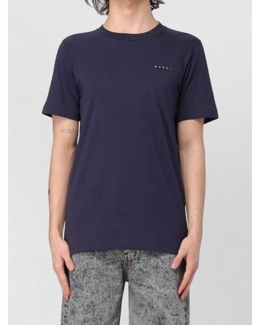 Marni Blue Cotton T-Shirt for men