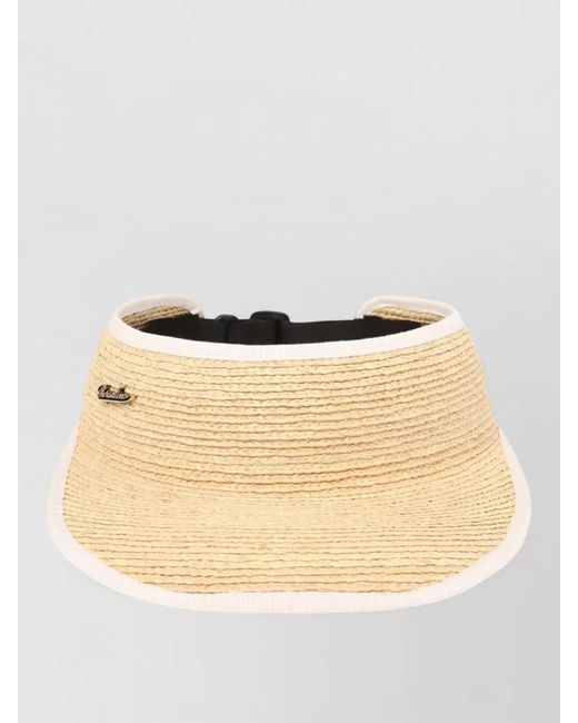Borsalino Natural Jenny Wide Brim Hat Adjustable Strap