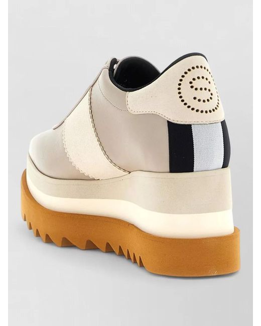 Stella McCartney White Elyse Lace Up Sneakers Chunky Sole