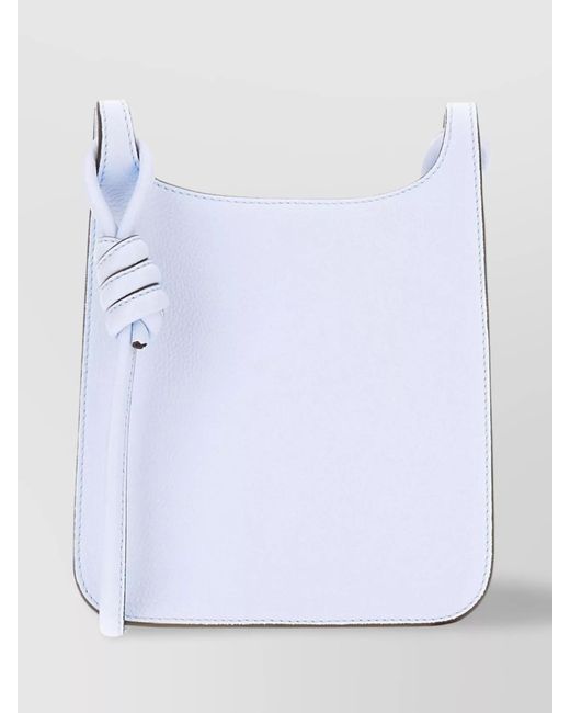 MCM Blue Mini Leather Hobo Bag