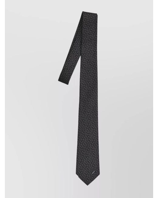 Gucci White Jacquard Silk Tie for men