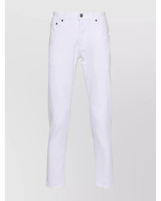 Dondup White Straight-Leg Trousers for men