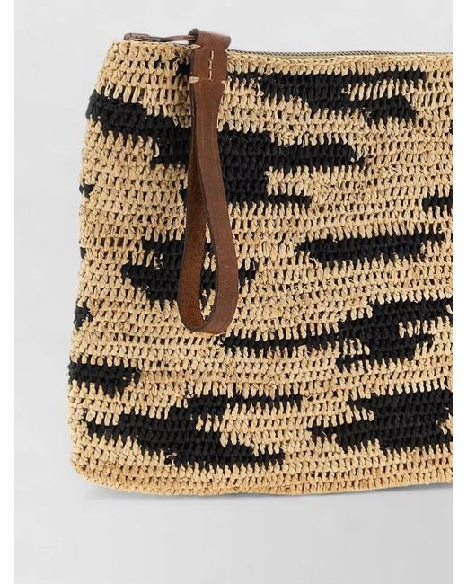 IBELIV Metallic Ampy Clutch Bag Woven Texture Strap
