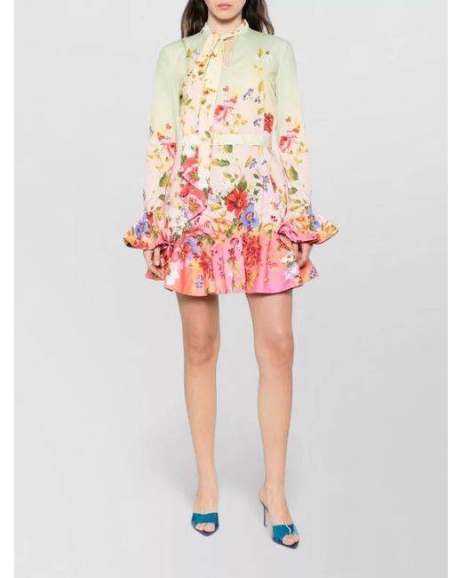 Roberto Cavalli Red Cotton Knee-Length Mini Dress