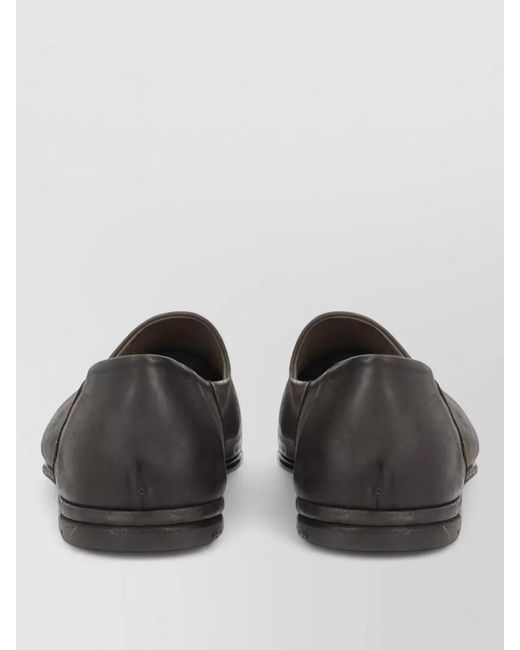 Premiata Gray Leather Loafers Flat Sole Round Toe for men