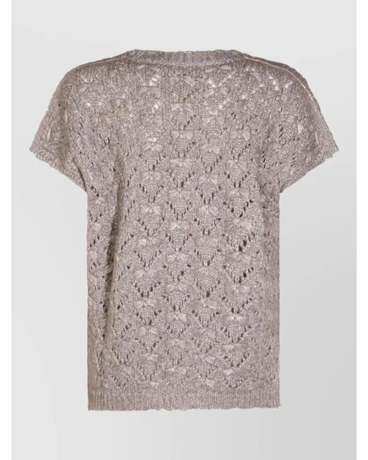 Fabiana Filippi Multicolor Wool Blend Top Round Neck Knit