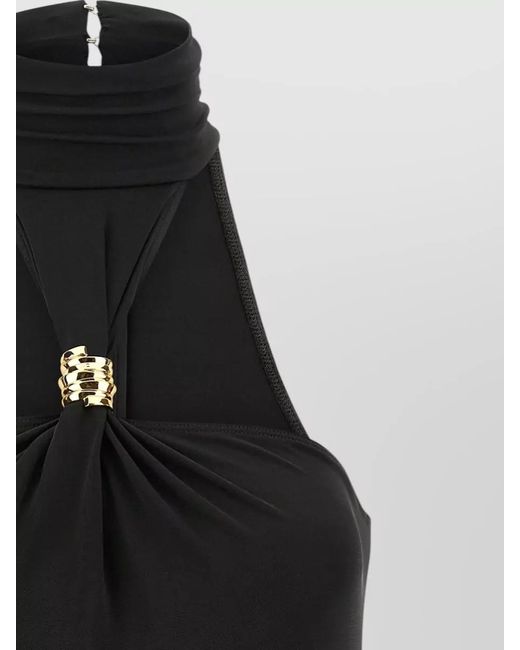 Elisabetta Franchi Black Viscose Bodysuit
