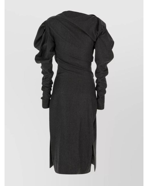 Vivienne Westwood Black Wool Knee-Length Dress
