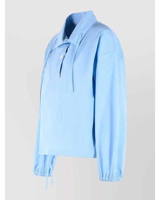 Marni Blue Cotton Shirt Jacket