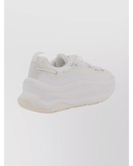 Moon Boot White Leather Low-Top Sneakers