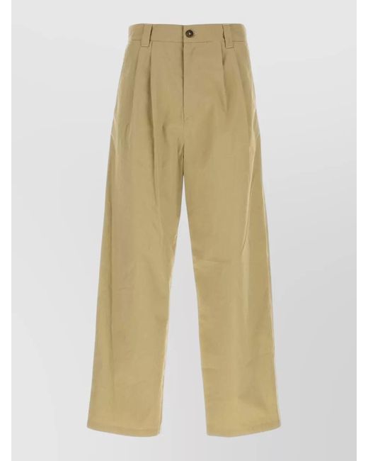 A.P.C. Natural Cotton Ricky Shorts Belt Loops Pleats for men
