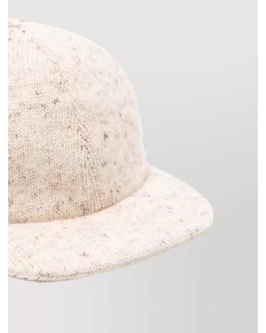 Fabiana Filippi Natural Wool Blend Flecked-Knit Baseball Cap