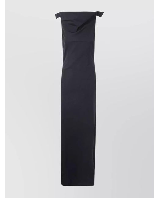 Jean Paul Gaultier Blue Backless Belted Midi Dress