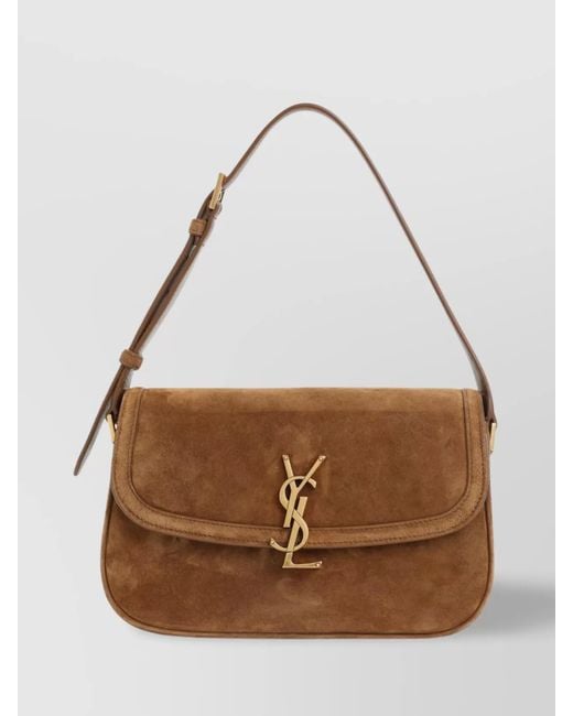 Saint Laurent Brown Solferino Medium Leather Shoulder Bag