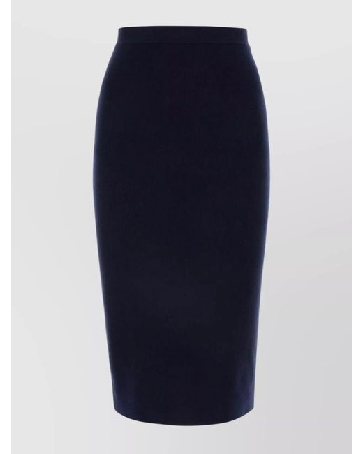Bottega Veneta Blue Cashmere Pencil Skirt