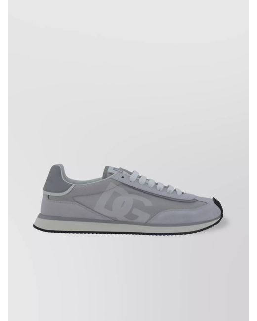 Dolce & Gabbana Gray Sneakers With Contrast Sole And Extended Toe for men