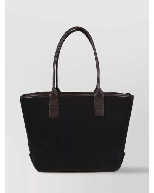 Hogan Black Small Fabric Shopping Bag