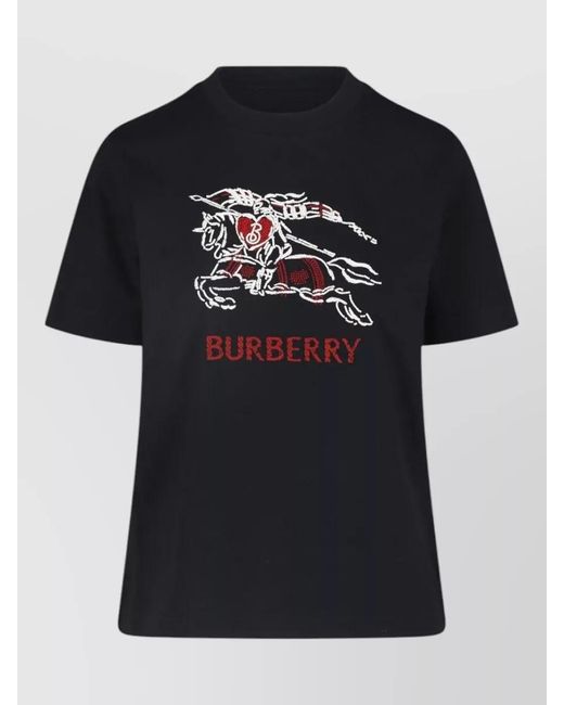 Burberry Black Short Sleeve Crew Neck Regular Top