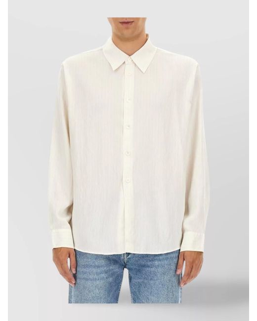Our Legacy White Essential Button-Down Collar Shirt for men
