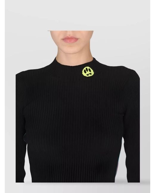 Barrow Black Logo Half-Neck Sweatshirt