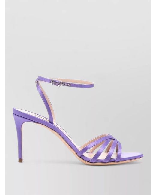 Casadei Pink Leather Ankle-Strap Sandals