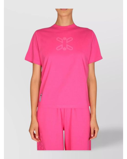 McQ Alexander McQueen Pink Logo Print T-Shirt