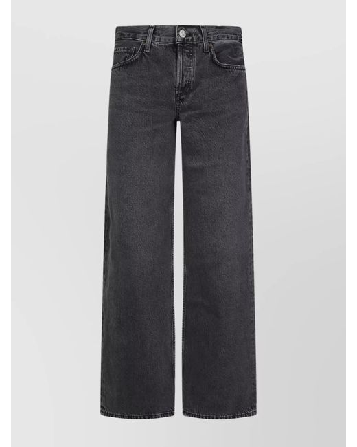 Agolde Blue Faded Effect Straight-Leg Jeans