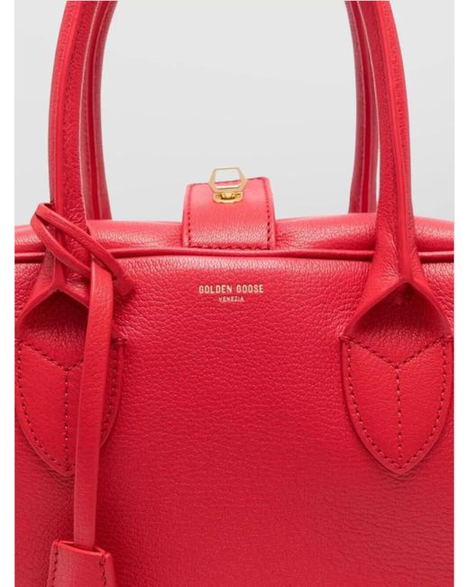 Golden Goose Deluxe Brand Red Vita Leather Top Handle Bag