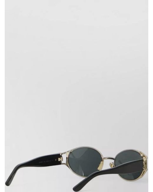 Saint Laurent Gray Acetate Round Sunglasses
