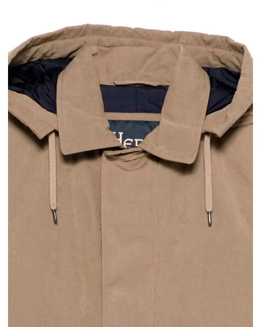 Herno Natural Down Long Hooded Parka for men