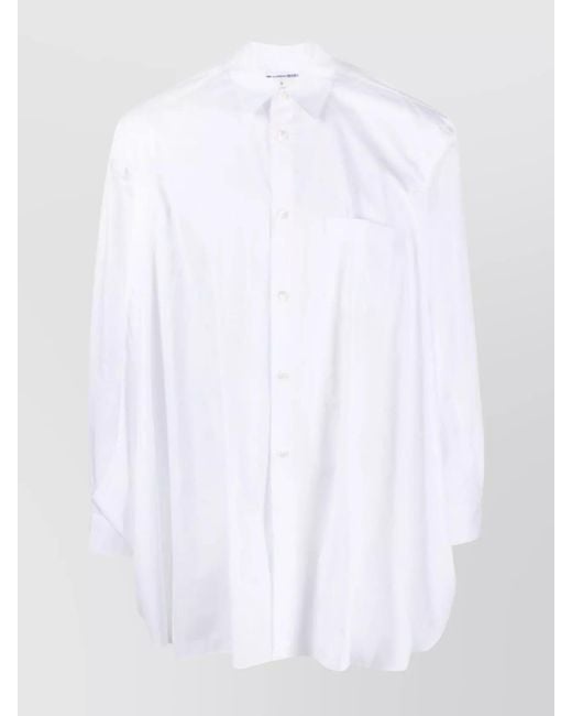 Comme des Garçons White Cotton Long-Sleeve Shirt for men