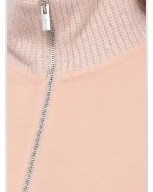 Peserico Pink Short Cropped Jacket Elastic Knit Back