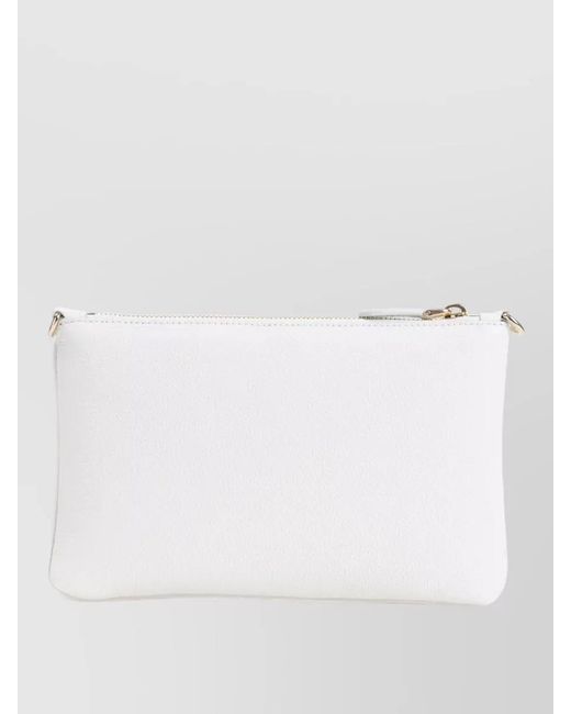 Prada White Leather Crossbody Pouch