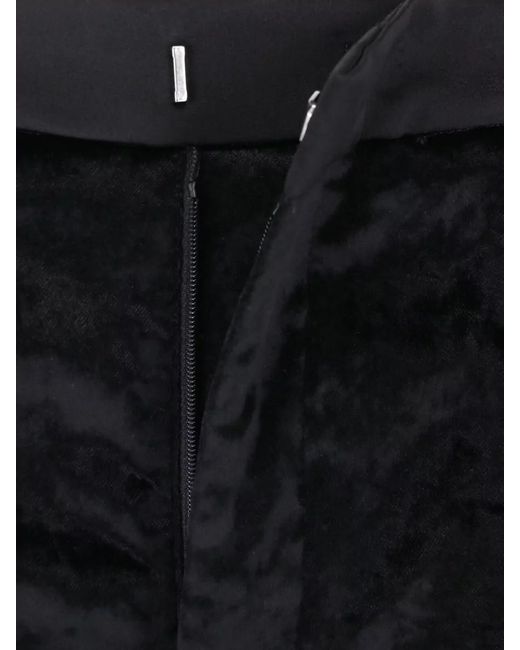 Dondup Black Velvet High Waisted Tailored Pants Suit