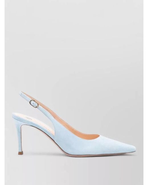 Roberto Festa White High Heel Slingback Square Toe Pumps