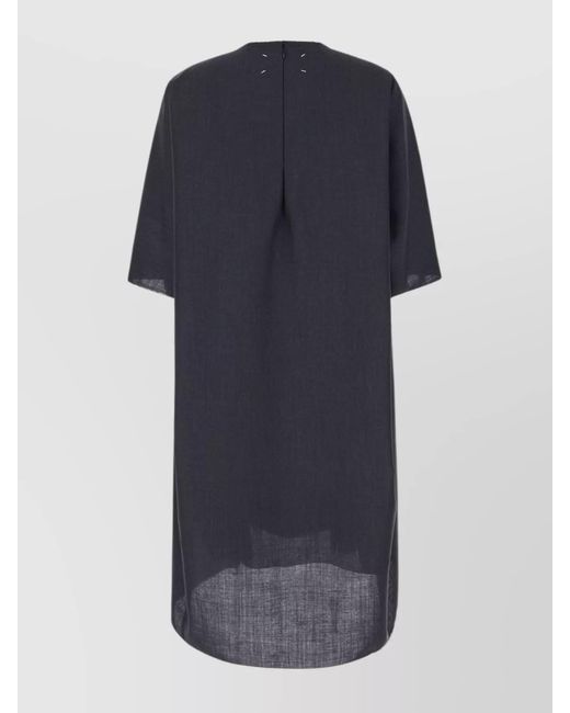 Maison Margiela Blue Mohair Oversized Midi Dress