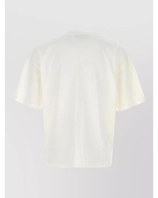 Represent White Cotton T Shirt Short Sleeves Crew Neck for men